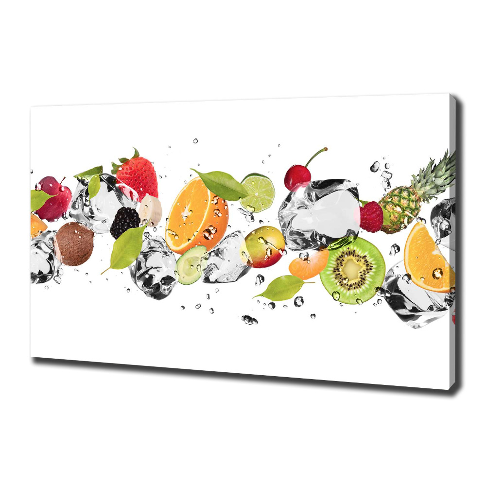 Tableau toile imprimée Fruits et eau