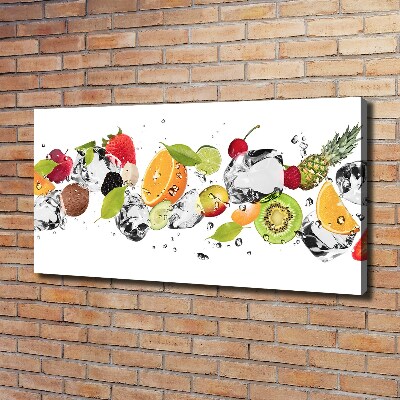 Tableau toile imprimée Fruits et eau