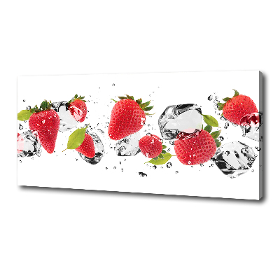 Tableau photo sur toile Fraises et eau