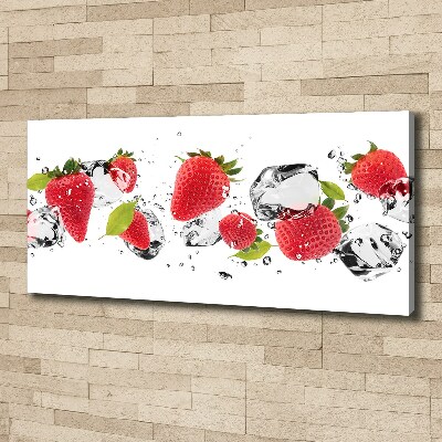 Tableau photo sur toile Fraises et eau