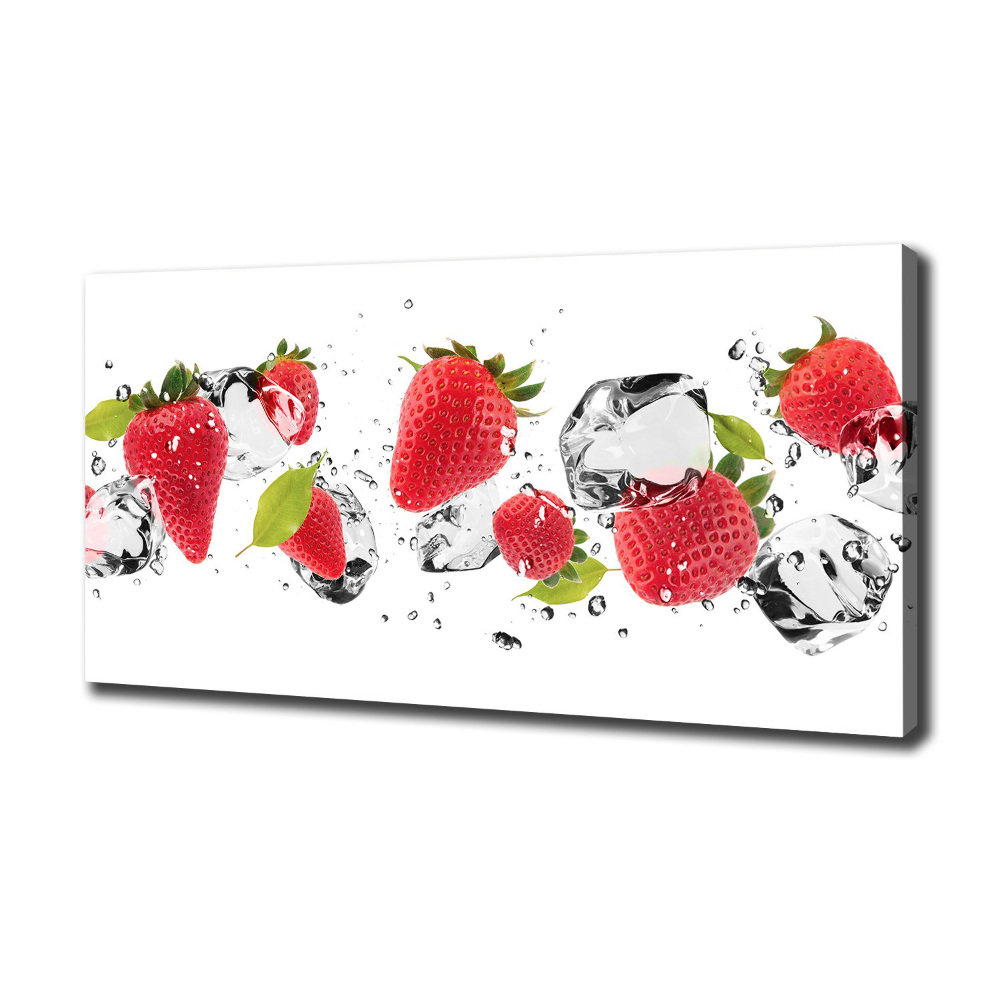 Tableau photo sur toile Fraises et eau