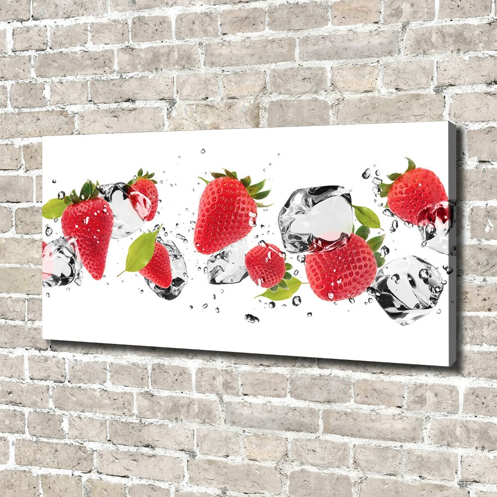 Tableau photo sur toile Fraises et eau