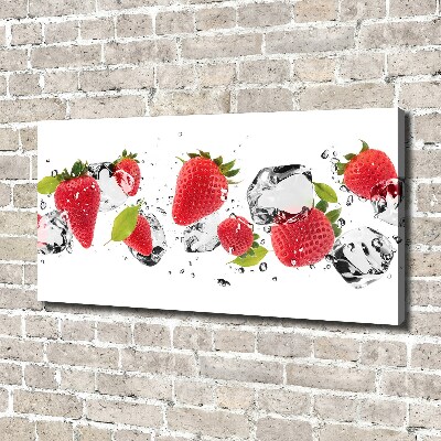 Tableau photo sur toile Fraises et eau