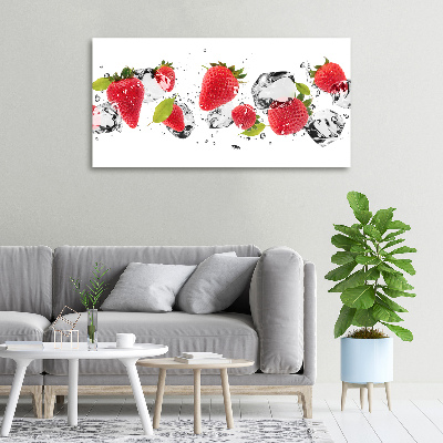 Tableau photo sur toile Fraises et eau