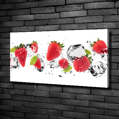 Tableau photo sur toile Fraises et eau