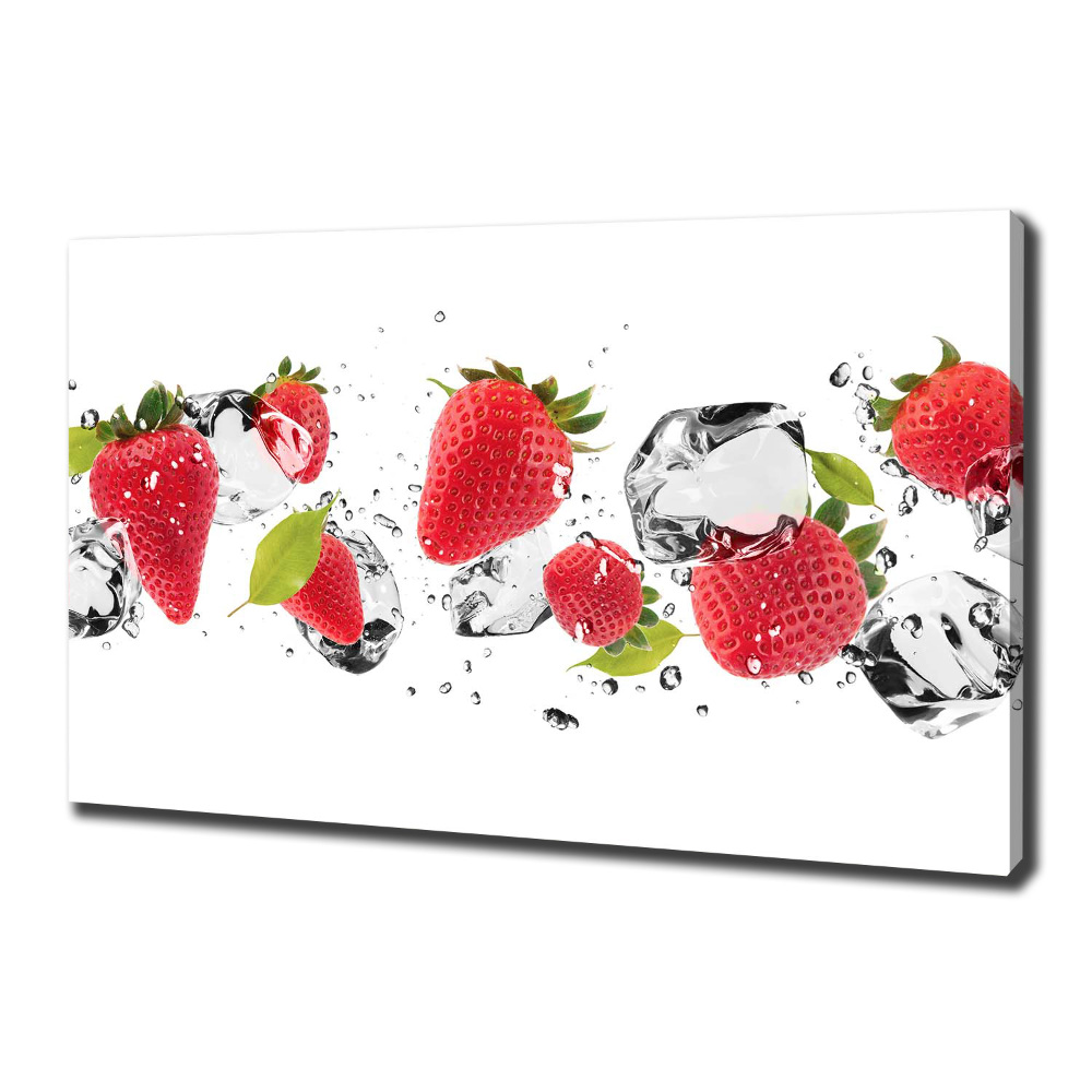 Tableau photo sur toile Fraises et eau