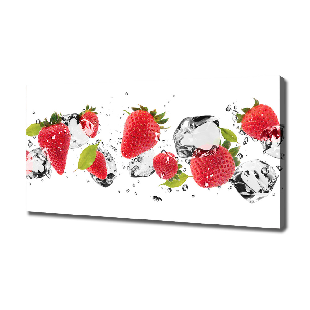 Tableau photo sur toile Fraises et eau