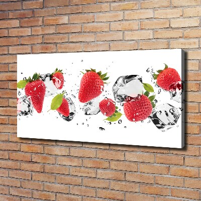 Tableau photo sur toile Fraises et eau