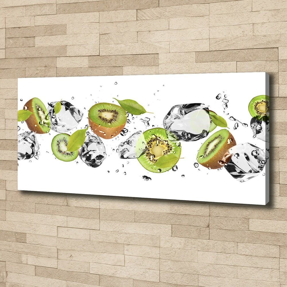 Tableau toile imprimée Kiwis et eau