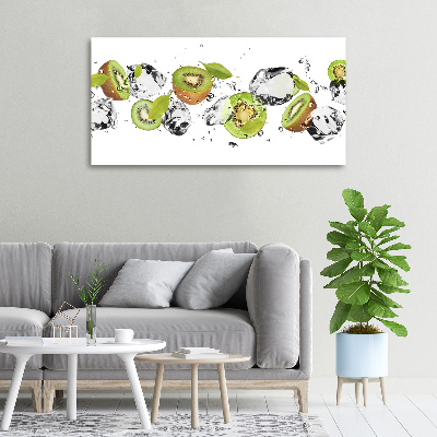 Tableau toile imprimée Kiwis et eau