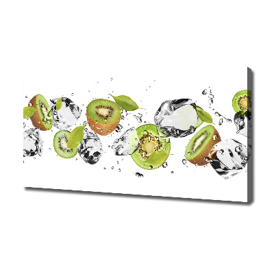 Tableau toile imprimée Kiwis et eau