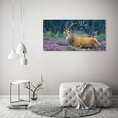 Tableau imprimé sur toile Cerf dans la lavande