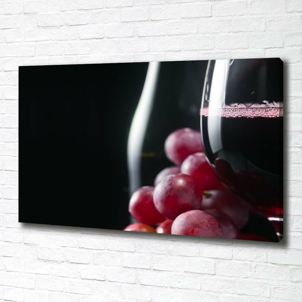 Tableau photo sur toile Raisins et vin