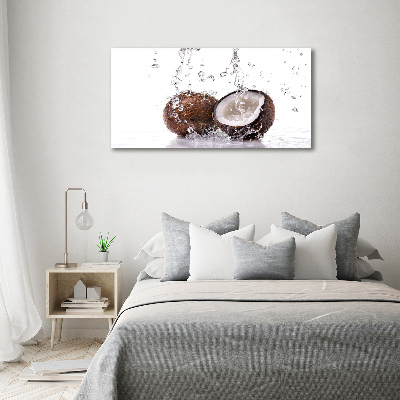 Tableau imprimé sur toile Noix de coco et eau