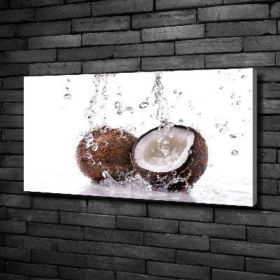 Tableau imprimé sur toile Noix de coco et eau