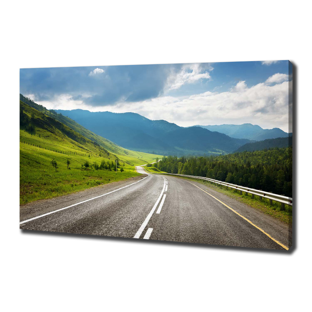 Tableau photo sur toile Une route dans les montagnes