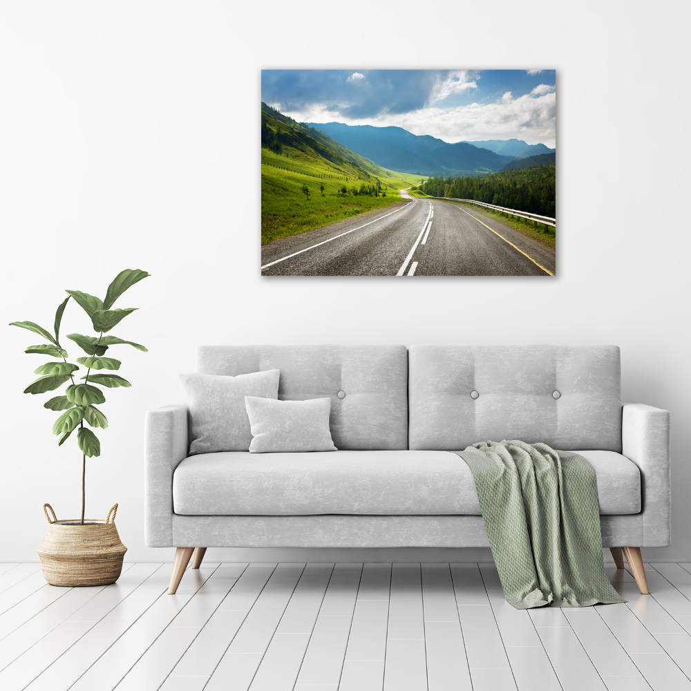 Tableau photo sur toile Une route dans les montagnes