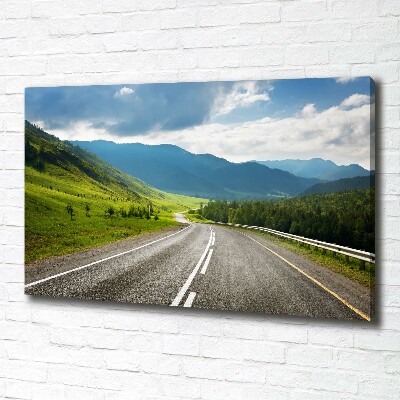 Tableau photo sur toile Une route dans les montagnes