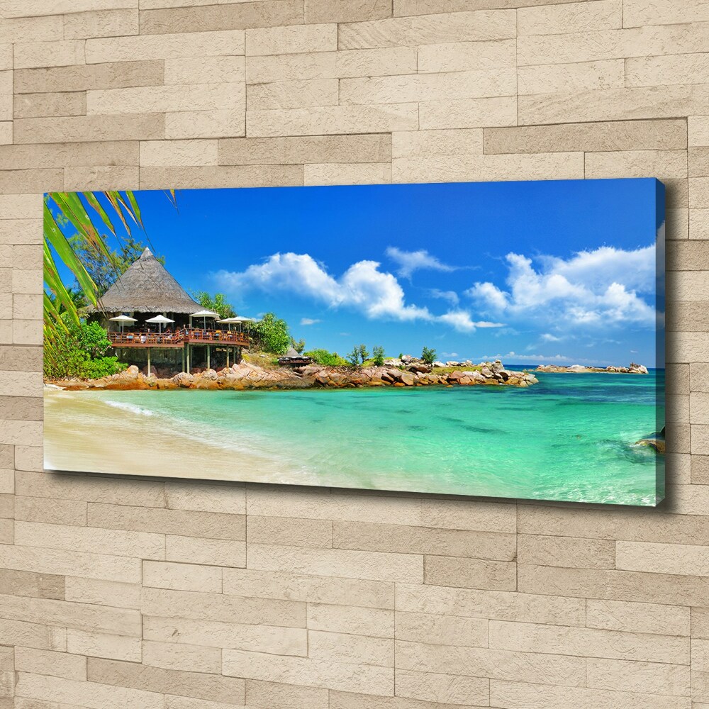 Tableau toile imprimée Plage dans les Seychelles