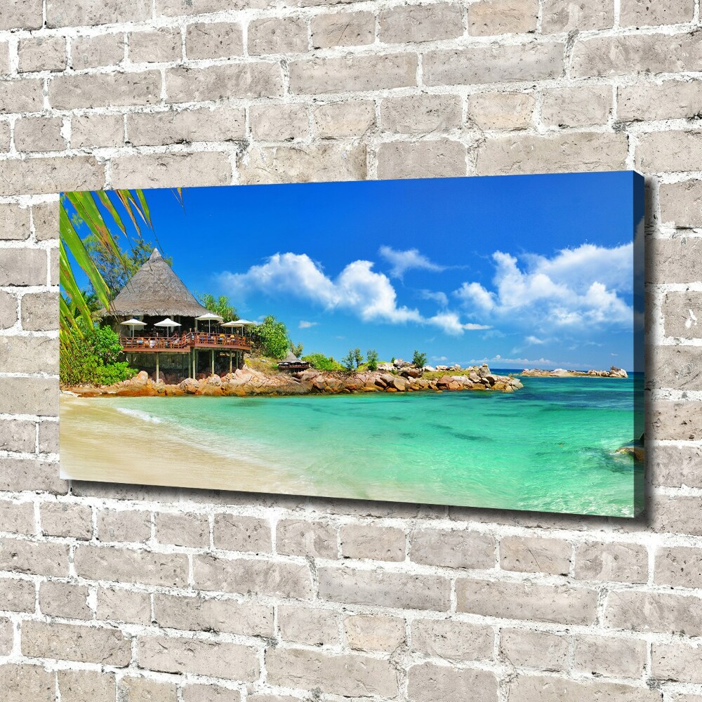 Tableau toile imprimée Plage dans les Seychelles