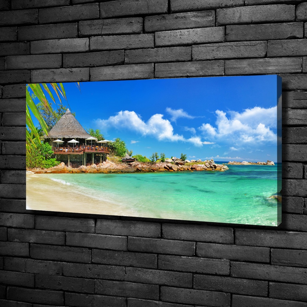 Tableau toile imprimée Plage dans les Seychelles