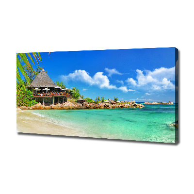 Tableau toile imprimée Plage dans les Seychelles