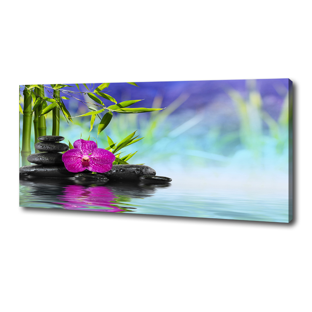 Tableau photo sur toile Orchidée bambou