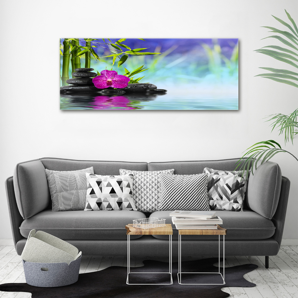 Tableau photo sur toile Orchidée bambou