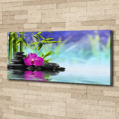 Tableau photo sur toile Orchidée bambou