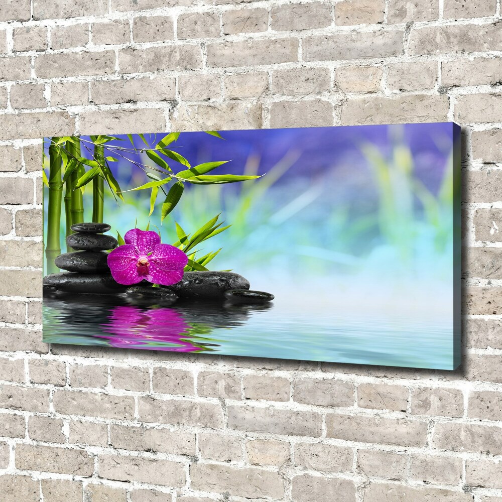 Tableau photo sur toile Orchidée bambou