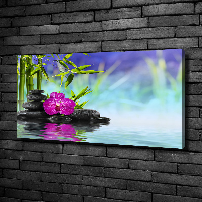 Tableau photo sur toile Orchidée bambou