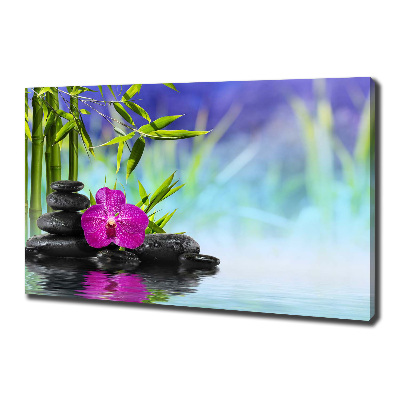 Tableau photo sur toile Orchidée bambou