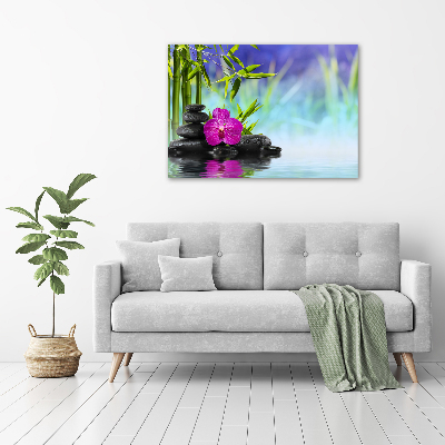 Tableau photo sur toile Orchidée bambou