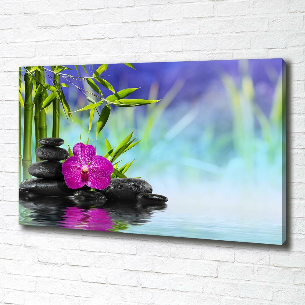 Tableau photo sur toile Orchidée bambou