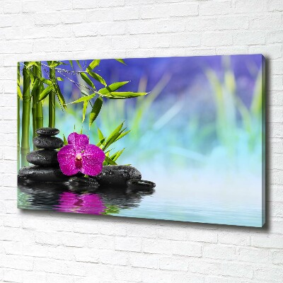 Tableau photo sur toile Orchidée bambou