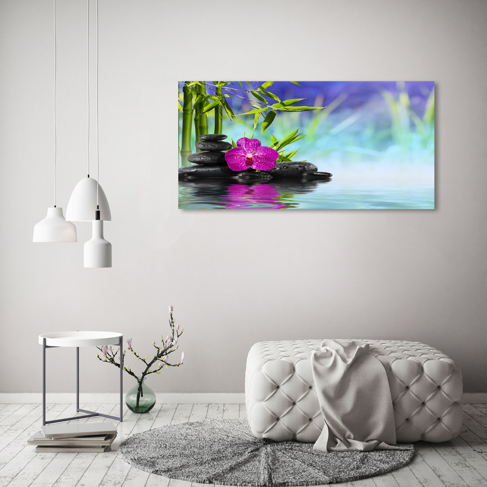 Tableau photo sur toile Orchidée bambou