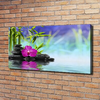 Tableau photo sur toile Orchidée bambou