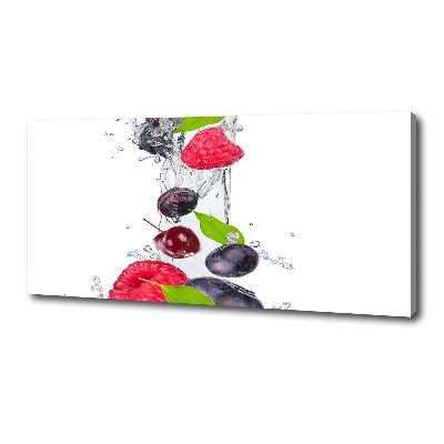 Tableau imprimé sur toile Fruits et eau