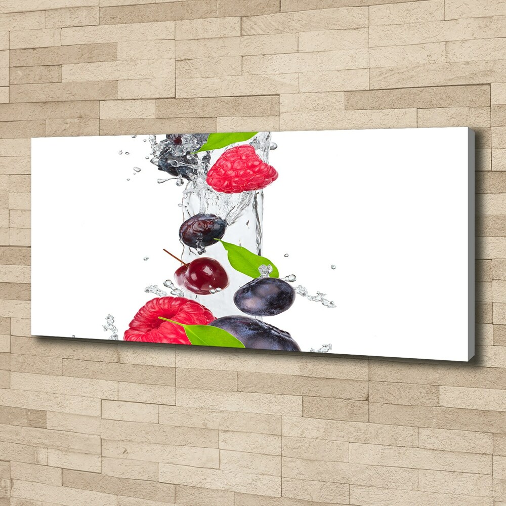 Tableau imprimé sur toile Fruits et eau