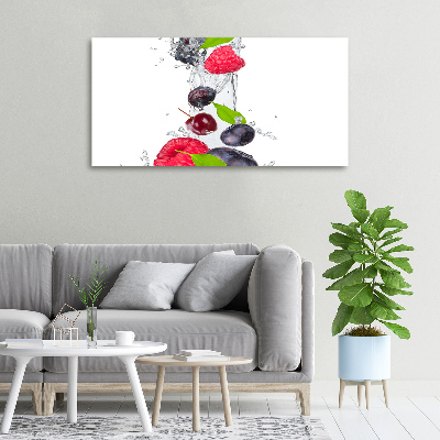 Tableau imprimé sur toile Fruits et eau