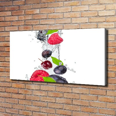 Tableau imprimé sur toile Fruits et eau