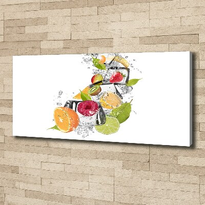 Tableau imprimé sur toile Fruits sur glace