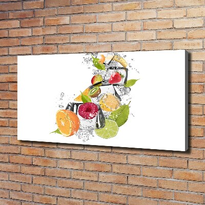 Tableau imprimé sur toile Fruits sur glace