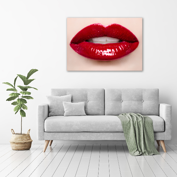 Tableau photo sur toile Lèvres rouges