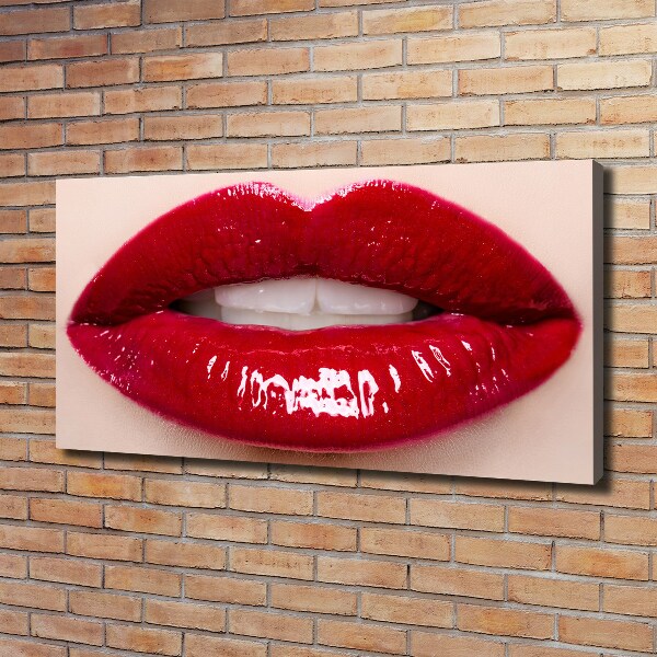 Tableau photo sur toile Lèvres rouges
