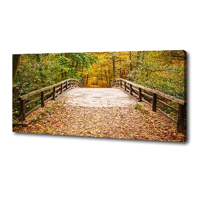 Tableau photo sur toile Pont dans les bois Automne