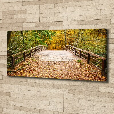 Tableau photo sur toile Pont dans les bois Automne