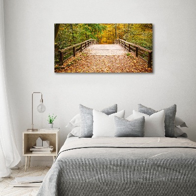 Tableau photo sur toile Pont dans les bois Automne