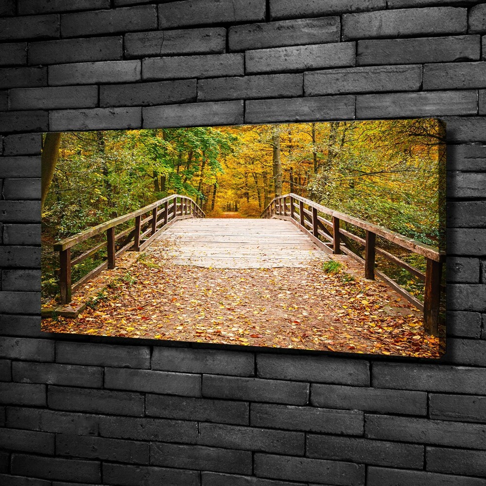 Tableau photo sur toile Pont dans les bois Automne