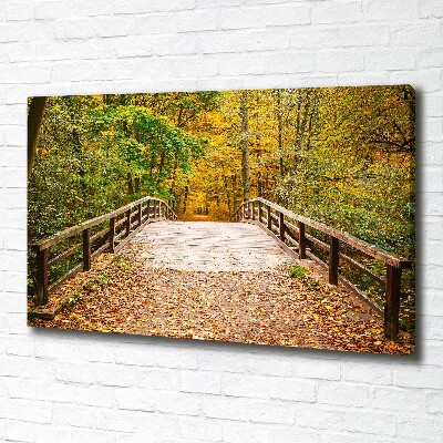 Tableau photo sur toile Pont dans les bois Automne